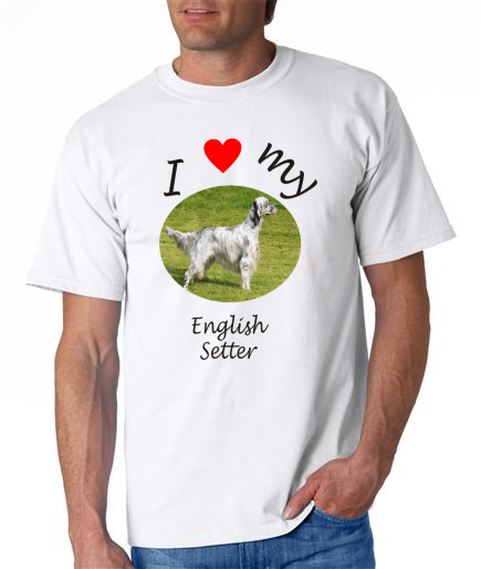 Dogs - English Setter Picture on a Mens Shirt